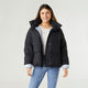 Tinsley Down Puffer Jacket with Removable Hood - Black