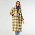 Graylynn Plaid Double Breasted Coat - Dusty Citron