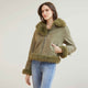 Dion Faux Fur Moto Jacket - Olive