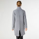 Heavenly-Luxe Long Cardigan with Lattice Back - Mid Heather Grey