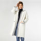 Flora Long Hooded Cardigan with Front Pockets - Winter White