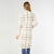 Juliana Double Knit Long Coat - Cream/Mushroom