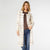 Juliana Double Knit Long Coat - Cream/Mushroom