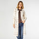 Juliana Double Knit Long Coat - Cream/Mushroom