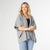 Neve Rib Knit Stripe Cardigan - Charcoal