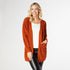 Relaxed Ciana Cardigan with Pocket - Rust