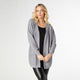 Relaxed Ciana Cardigan with Pocket - Mid Heather Grey