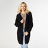 Relaxed Ciana Cardigan with Pocket - Black - Final Sale