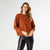 Celleste Button Front Cardigan with Fringe - Cognac