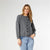 Celleste Button Front Cardigan with Fringe - Charcoal