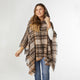 Copacabana Hooded Poncho - Brown/Black