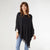 Lightweight Poncho with Fringe - Black