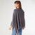 Lightweight Poncho with Fringe - Cloudy Grey