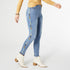 OMG Pull-On Skinny with Multi Colored Embroidered Stripe - Light Denim