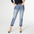 OMG Zoey Zip Boyfriend Ankle Dual Wash Raw Bottom - Mixed Denim