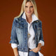 OMG Floral Embroidered Denim Jacket - Medium Denim