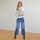 EverStretch Wide Leg Dual Wash - Medium Denim