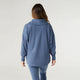 Weekend Brushed Half Zip Collar Top - Blue