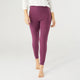 Weekend Brushed Ribbed Cuff Leggings - Berry