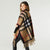 Jora Plaid Wrap with Fringe - Taupe