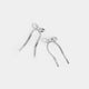 Raina Bow Earrings - Silver