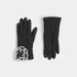 Flower Embellished Touchscreen Gloves - Black/White