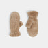 Winter Plush Thumb Free Touchscreen Mittens - Tan