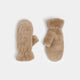 Winter Plush Thumb Free Touchscreen Mittens - Tan