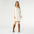 Charlie Faux Suede Dress - Bone