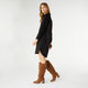 Charlie Faux Suede Dress - Black