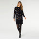 Maritime Sequin Sweater Dress - Black