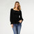 Lulu Pleated Velour Top - Black