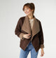 Adara Faux Suede Moto Jacket - Chocolate