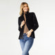 Penny Velour Open Cardigan - Black