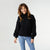 Maren Cable Knit Turtleneck Sweater - Black