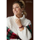 Maren Cable Knit Turtleneck Sweater - Red