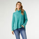 Heavenly-Luxe Turtleneck Sweater - Blue Surf