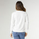 Alexis Super Soft Top with Snap Cuff - White