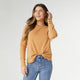 Alexis Super Soft Top with Snap Cuff - Camel