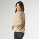 Davy V-Neck Knit Top - Oatmeal Heather