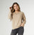 Davy V-Neck Knit Top - Oatmeal Heather