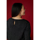 Glarus Top with Lurex and Keyhole Detail - Black