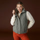 Miley Quilted Cropped Vest - Dusty Pine