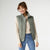 Miley Quilted Cropped Vest - Dusty Pine