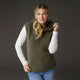 Fern Sherpa Lined Fleece Vest - Olive