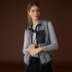 Pepper Lightweight Zip-Up Vest - Black/White