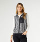 Pepper Lightweight Zip-Up Vest - Black/White