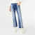 OMG ZoeyZip Mixed Denim Flare - Mixed Denim