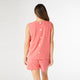 Weekend Brushed Button Back Tank - Coral