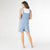 Weekend Brushed Ribbed Shortalls - Sky